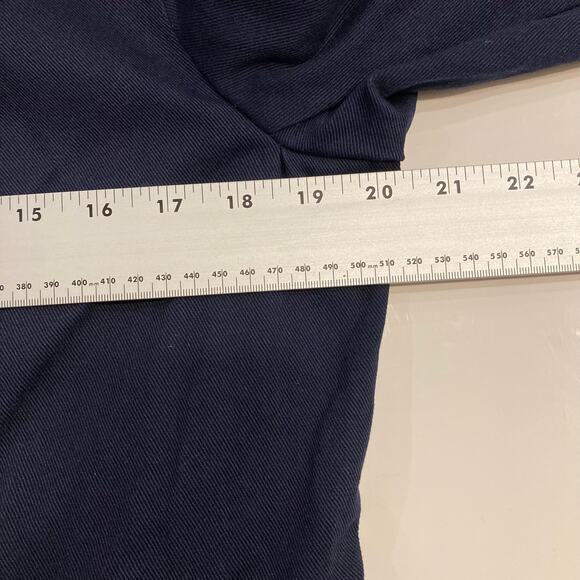 NWOT H&M Jacket 16 Navy Collar Double Breasted Buttons Cotton Elastane - Picture 12 of 16